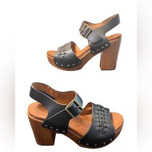 Women's White Mountain Altheda Platform Heel Sandals Black  Sz 7.5m